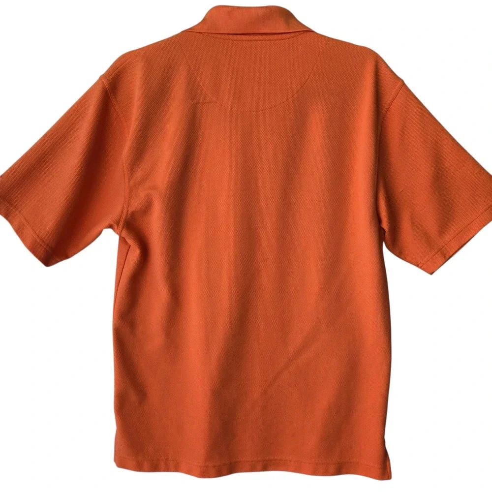 Grand Slam Golf Polo Shirt Orange Textured Short‎ Sleeve Mens M/M